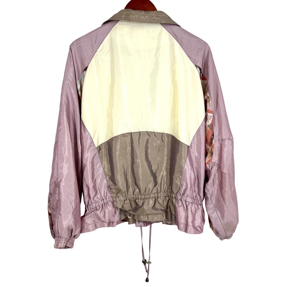 New York Classics Sz Large Vintage 1980s 90s Windbreaker Track Suit Jacket Top - Picture 10 of 10